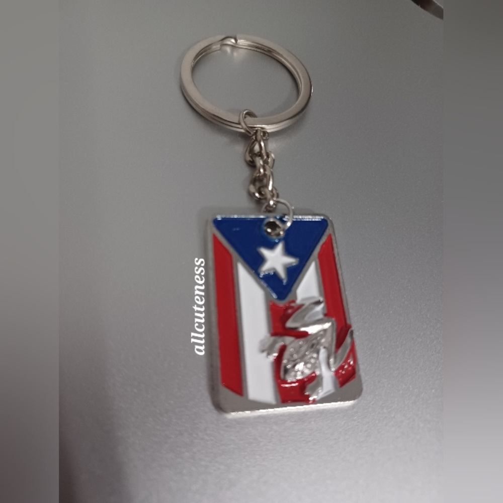 🎀  Puerto Rico Flag Keychain - Picture 4 of 5